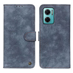 Leather Case Stands Flip Cover Holder N03P for Xiaomi Redmi 10 Prime Plus 5G Blue
