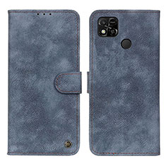 Leather Case Stands Flip Cover Holder N03P for Xiaomi Redmi 9C Blue