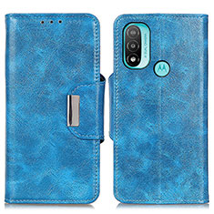 Leather Case Stands Flip Cover Holder N04P for Motorola Moto E20 Sky Blue