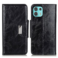 Leather Case Stands Flip Cover Holder N04P for Motorola Moto Edge 20 Lite 5G Black
