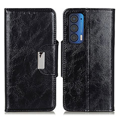 Leather Case Stands Flip Cover Holder N04P for Motorola Moto Edge (2021) 5G Black