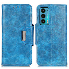 Leather Case Stands Flip Cover Holder N04P for Motorola Moto Edge Lite 5G Sky Blue