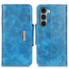 Leather Case Stands Flip Cover Holder N04P for Motorola Moto G200 5G Sky Blue