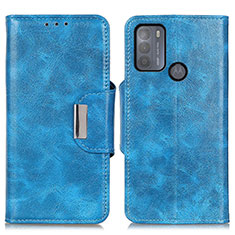 Leather Case Stands Flip Cover Holder N04P for Motorola Moto G50 Sky Blue