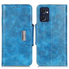 Leather Case Stands Flip Cover Holder N04P for Oppo Reno7 5G Sky Blue