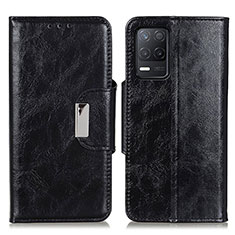 Leather Case Stands Flip Cover Holder N04P for Realme 8s 5G Black