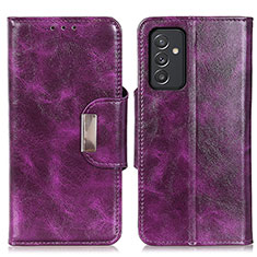 Leather Case Stands Flip Cover Holder N04P for Samsung Galaxy A05s Purple