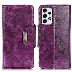 Leather Case Stands Flip Cover Holder N04P for Samsung Galaxy A23 5G Purple