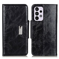 Leather Case Stands Flip Cover Holder N04P for Samsung Galaxy A33 5G Black