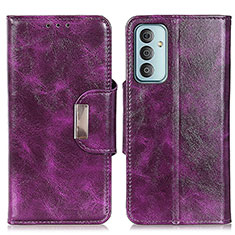 Leather Case Stands Flip Cover Holder N04P for Samsung Galaxy F13 4G Purple