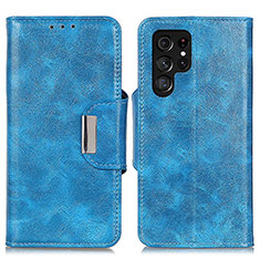 Leather Case Stands Flip Cover Holder N04P for Samsung Galaxy S21 Ultra 5G Sky Blue