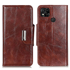 Leather Case Stands Flip Cover Holder N04P for Xiaomi Redmi 9C Brown