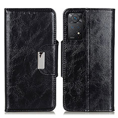 Leather Case Stands Flip Cover Holder N04P for Xiaomi Redmi Note 11 Pro 4G Black