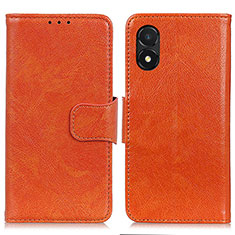 Leather Case Stands Flip Cover Holder N05P for Huawei Honor X5 Orange