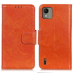 Leather Case Stands Flip Cover Holder N05P for Nokia C110 Orange
