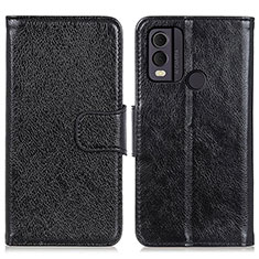 Leather Case Stands Flip Cover Holder N05P for Nokia C22 Black
