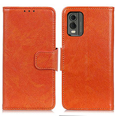 Leather Case Stands Flip Cover Holder N05P for Nokia C32 Orange