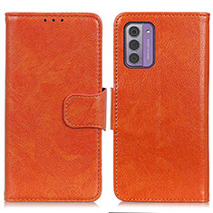 Leather Case Stands Flip Cover Holder N05P for Nokia G42 5G Orange