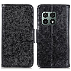 Leather Case Stands Flip Cover Holder N05P for OnePlus 10 Pro 5G Black