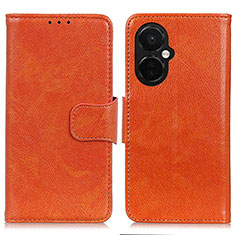 Leather Case Stands Flip Cover Holder N05P for OnePlus Nord CE 3 5G Orange