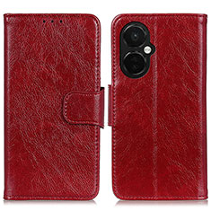 Leather Case Stands Flip Cover Holder N05P for OnePlus Nord N30 5G Red