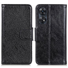 Leather Case Stands Flip Cover Holder N05P for Oppo Reno8 T 4G Black