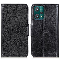 Leather Case Stands Flip Cover Holder N05P for Realme 9 Pro 5G Black