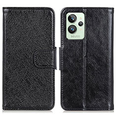 Leather Case Stands Flip Cover Holder N05P for Realme GT2 Pro 5G Black