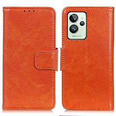 Leather Case Stands Flip Cover Holder N05P for Realme GT2 Pro 5G Orange