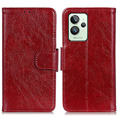 Leather Case Stands Flip Cover Holder N05P for Realme GT2 Pro 5G Red