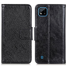 Leather Case Stands Flip Cover Holder N05P for Realme Narzo 50i Black