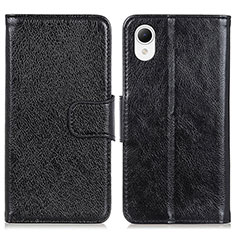 Leather Case Stands Flip Cover Holder N05P for Samsung Galaxy A23 5G SC-56C Black