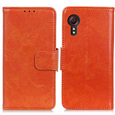 Leather Case Stands Flip Cover Holder N05P for Samsung Galaxy XCover 5 SM-G525F Orange