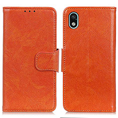 Leather Case Stands Flip Cover Holder N05P for Sony Xperia Ace III Orange