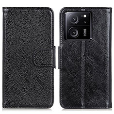 Leather Case Stands Flip Cover Holder N05P for Xiaomi Mi 13T 5G Black