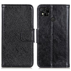Leather Case Stands Flip Cover Holder N05P for Xiaomi Redmi 10A 4G Black