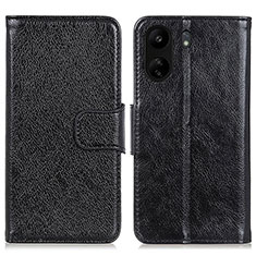Leather Case Stands Flip Cover Holder N05P for Xiaomi Redmi 13C Black