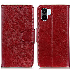 Leather Case Stands Flip Cover Holder N05P for Xiaomi Redmi A2 Red