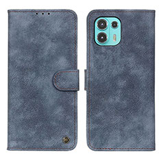 Leather Case Stands Flip Cover Holder N06P for Motorola Moto Edge 20 Lite 5G Blue