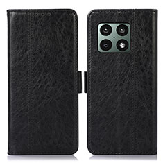 Leather Case Stands Flip Cover Holder N06P for OnePlus 10 Pro 5G Black