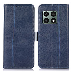 Leather Case Stands Flip Cover Holder N06P for OnePlus 10 Pro 5G Blue