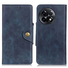 Leather Case Stands Flip Cover Holder N06P for OnePlus 11R 5G Blue