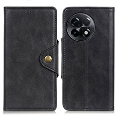 Leather Case Stands Flip Cover Holder N06P for OnePlus Ace 2 5G Black