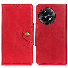 Leather Case Stands Flip Cover Holder N06P for OnePlus Ace 2 5G Red