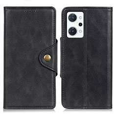 Leather Case Stands Flip Cover Holder N06P for Oppo Reno7 A Black