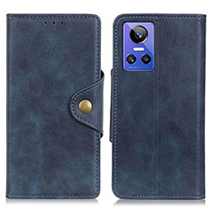 Leather Case Stands Flip Cover Holder N06P for Realme GT Neo3 5G Blue