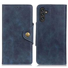 Leather Case Stands Flip Cover Holder N06P for Samsung Galaxy A04s Blue
