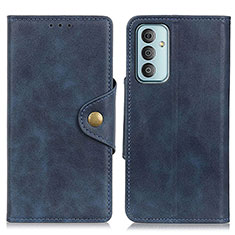 Leather Case Stands Flip Cover Holder N06P for Samsung Galaxy F13 4G Blue