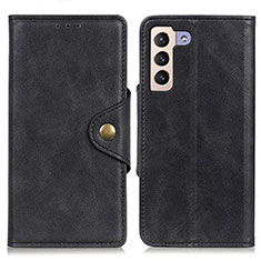 Leather Case Stands Flip Cover Holder N06P for Samsung Galaxy S21 Plus 5G Black