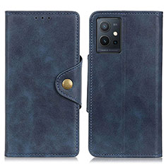 Leather Case Stands Flip Cover Holder N06P for Vivo iQOO Z6 5G Blue